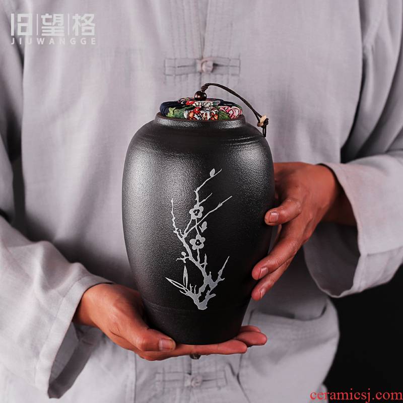 Old &, black pottery tea pot put large POTS seal to put POTS coarse pottery tea urn ceramic tea set tea restoring ancient ways