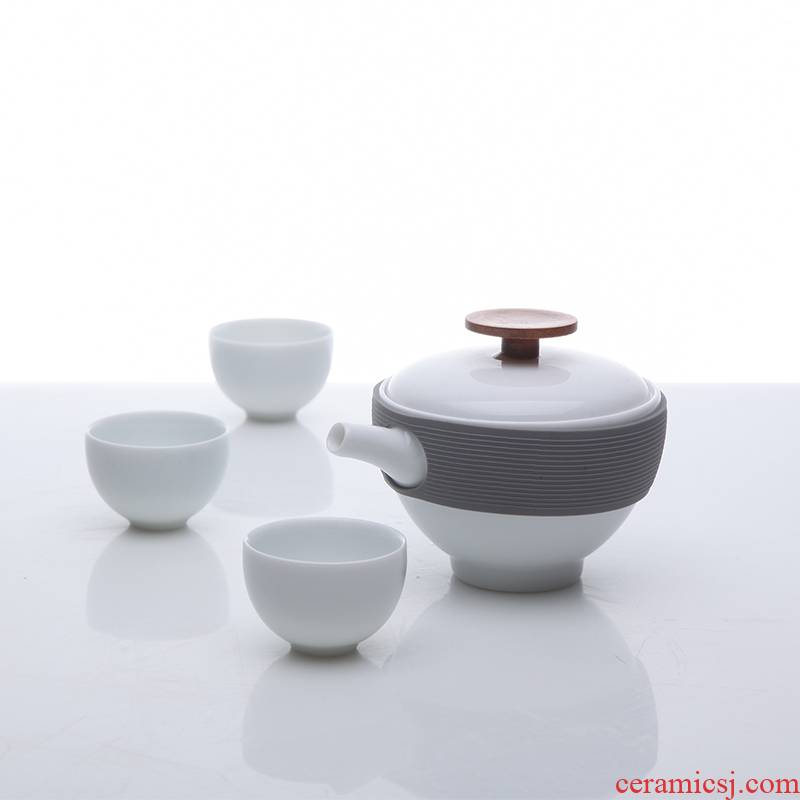 Treasure porcelain - Lin is the original brand silicone anti hot tureen club designer pot a pot of four cups of gift set