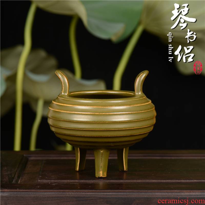 Pianology picking jingdezhen hand - made antiques China up tea censer there are three feet at the end of the furnace products