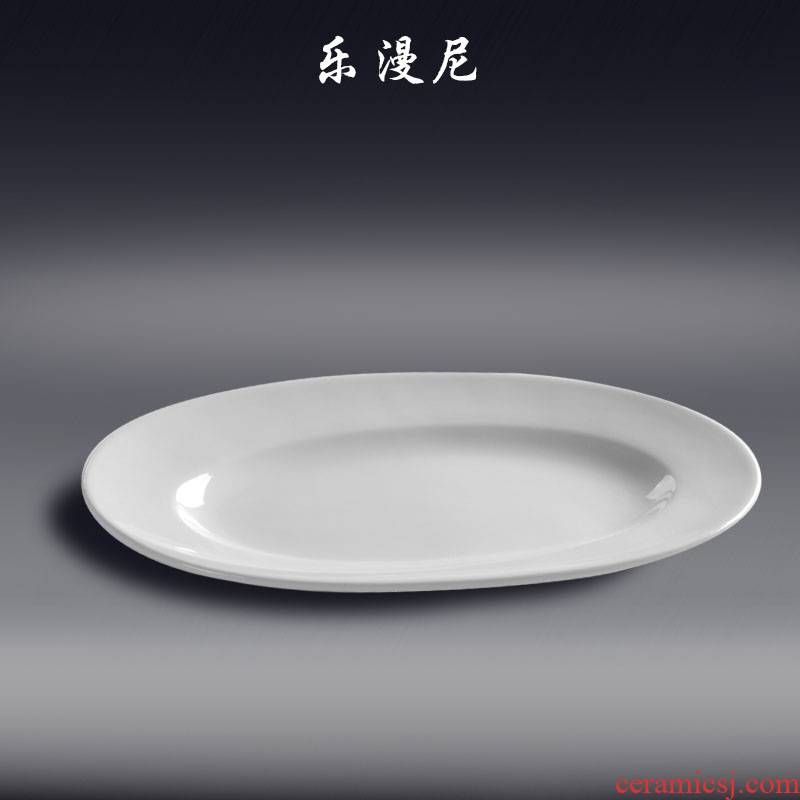 Le diffuse, ruffled hongta fish dish - ceramic sashimi dish of steamed fish plate thick hotel dedicated oval