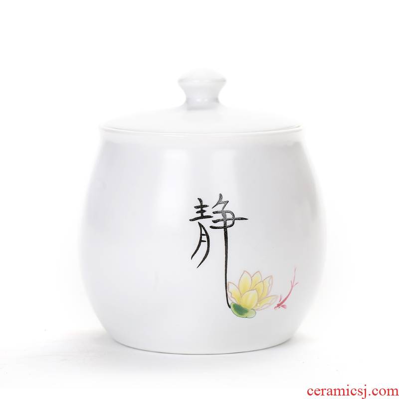 Old &, kung fu tea set ceramic tea pot inferior smooth white porcelain small tea pot lotus creative font storage tanks