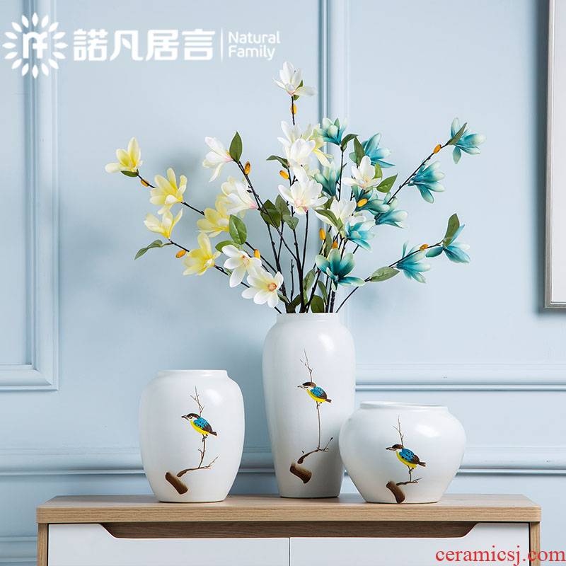 The Mesa of jingdezhen ceramic vase hotel living room TV ark, place the dried flower arranging creative decoration decoration of Chinese style