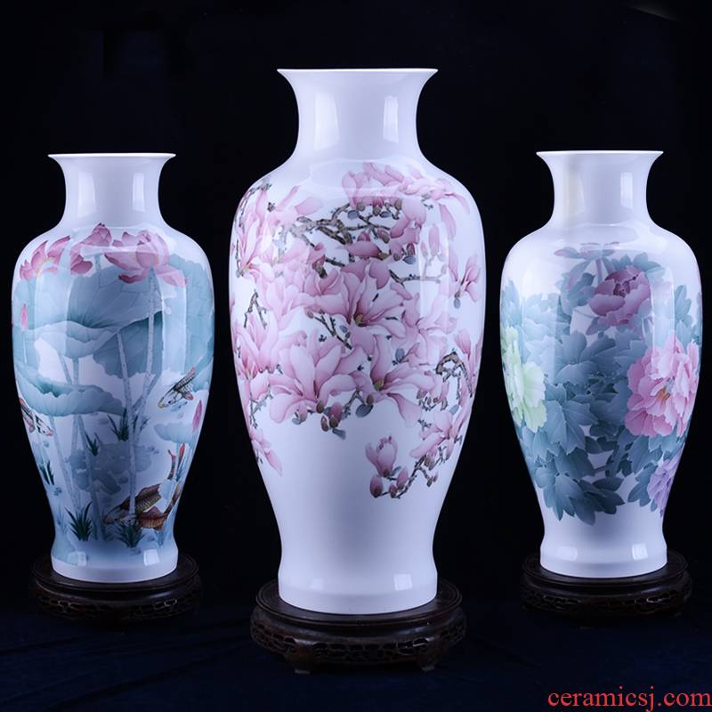 Under the liling glaze colorful large ceramic vase peony litchi grain hand - made landing place of TV bar face