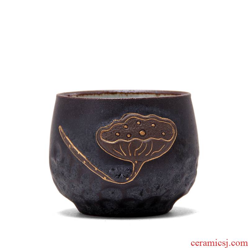 Mingyuan FengTang old rock, ceramic silver spot move trace golden master cup GuTao rust cups variable kung fu tea set