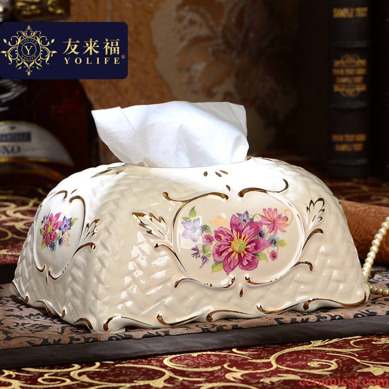 European ceramic paper towel box of creative move household tissue boxes square home sitting room tea table place smoke box