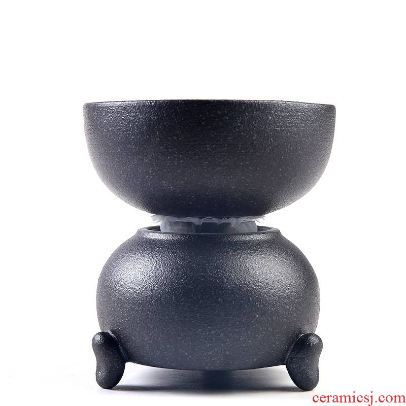 Porcelain sink coarse pottery tea three - pillar retro feel secure group) water separation filter tea tea accessories