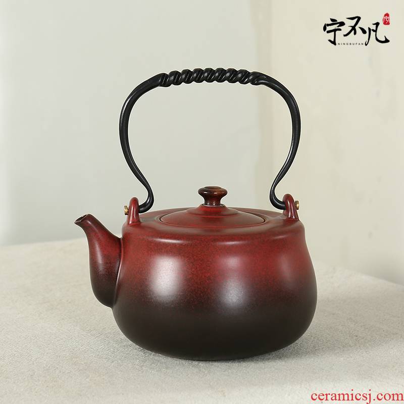 Rather uncommon ceramics burn temperature curing pot boil tea big teapot TaoLu single pot of gift boxes for electricity
