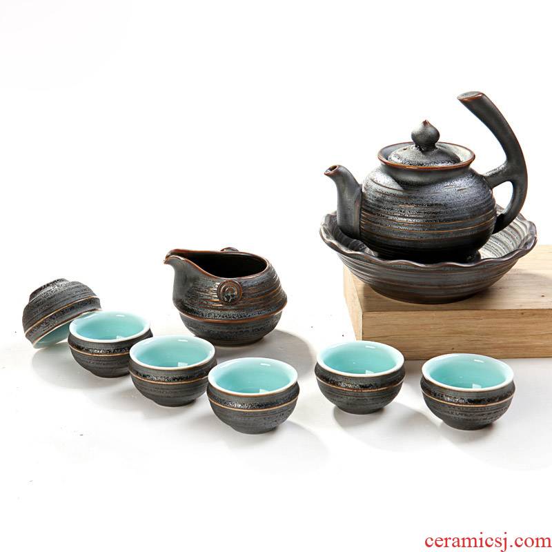 Xin arts edge ceramic teapot tea set a complete set of kung fu tea rust up tea set of style restoring ancient ways