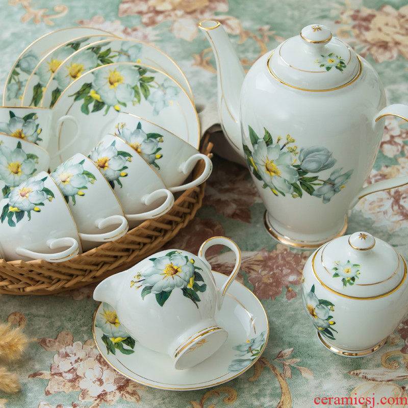 Packages mailed jingdezhen ceramic tea sets European - style coffee ipads porcelain cup dish pot 15 British wedding gift