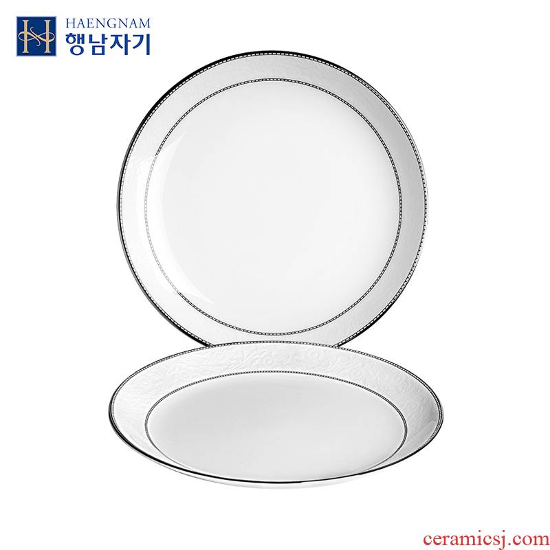 8.5 inch HAENGNAM Han Guoxing south porcelain white apricot sichuan disc ipads porcelain tableware Korean dishes