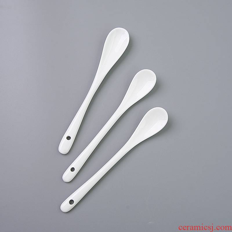 Ipads porcelain spoon stirring dipper ceramic cup coffee spoon, spoon, spoon honey spoon stir bar of pure taste