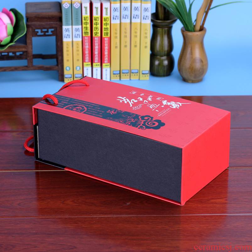 Jingdezhen double full ceramic vacuum box packing gift box filter cup set of gift gift box
