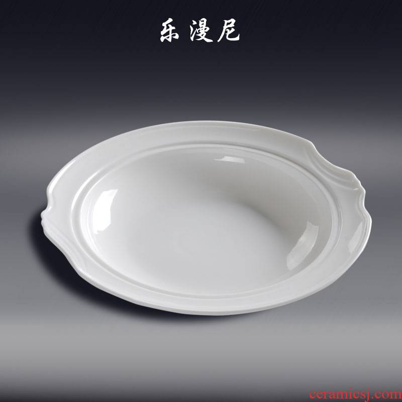 Le diffuse - grain soup plate was pure white ceramic hot soup dish in western food deep dish abnormity tableware hotels