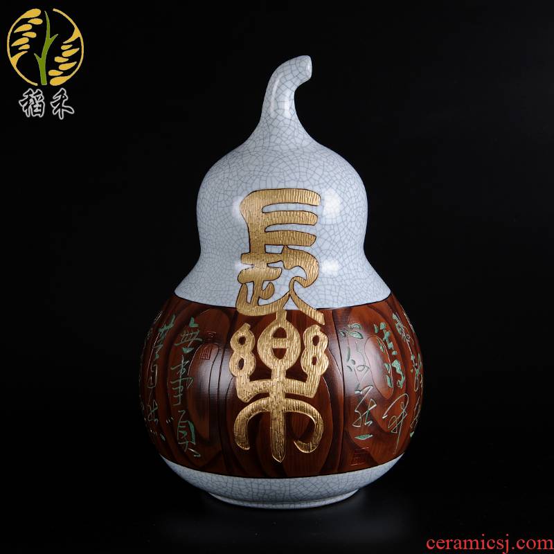 Your up big gourd crafts ceramics classical Chinese style household porcelain sitting room decorate restoring ancient ways furnishing articles birthday gift
