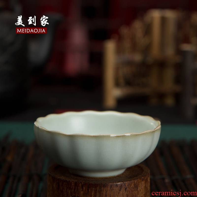 Your porcelain and exquisite stripe cup manual Your up ceramic kung fu tea cup ice crack glaze tea set beauty home gift box