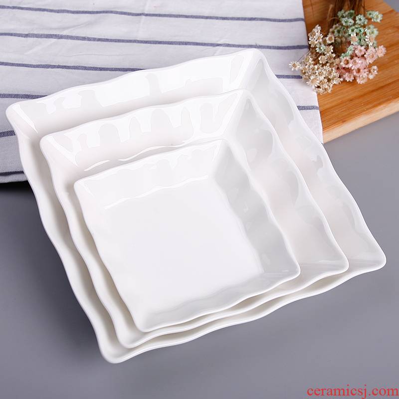 Ipads China lace plate of lotus leaf party pasta salad dish dish ceramic plate contracted restaurant