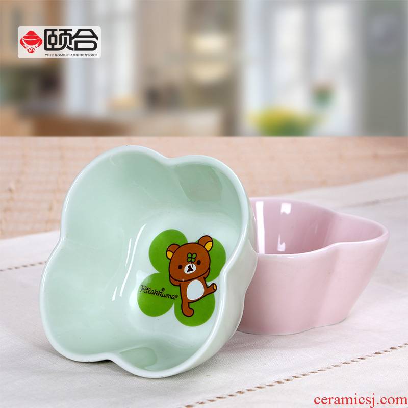 Ipads China Korean cartoon ice cream fruit salad bowl microwave children tableware two color optional buy 1 pack 3 to send mail