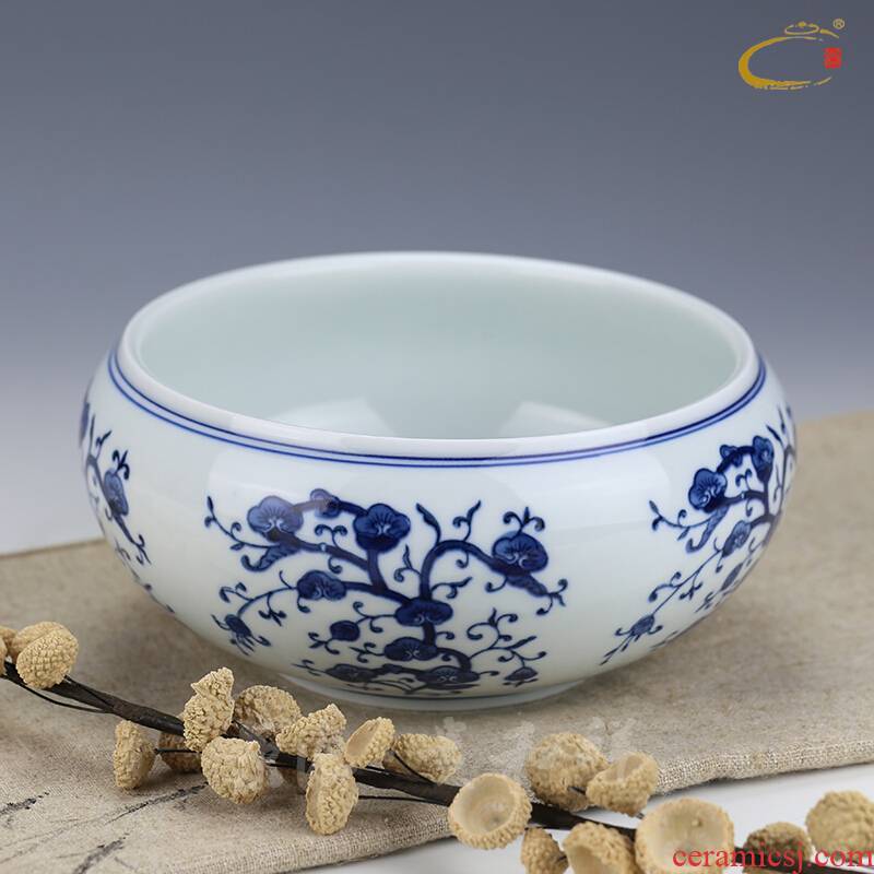Jing DE and auspicious manual hand - made porcelain wash to ganoderma lucidum jingdezhen large kung fu tea tea tea accessories