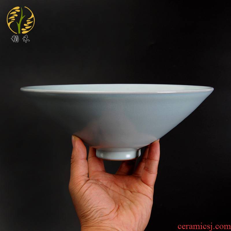 Authentic ruzhou your up porcelain handicraft furnishing articles Chinese antique ceramics burn azure hat to use of manual control