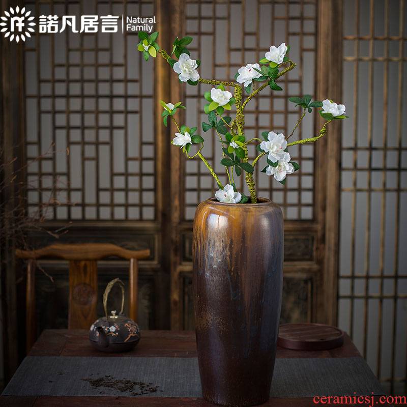 Large vases, ceramic hotel sitting room of Chinese style inserted vase furnishing articles up villa decoration modern simulation landing vase