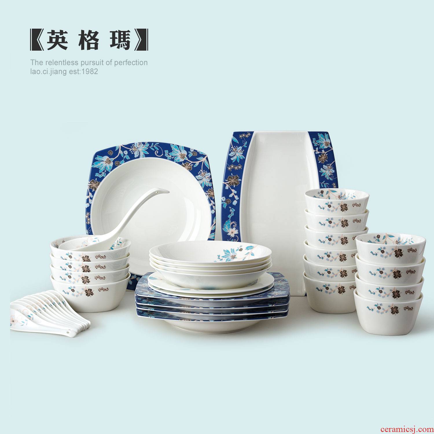 Old porcelain artisan ipads bowls disc suit Europe type microwave tableware DIY jingdezhen special shape plates suit