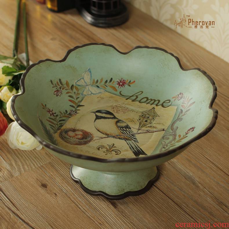 Sitting room fruit bowl furnishing articles artical ceramic household creative tea table plate decoration receives dry fruit bowl bowl