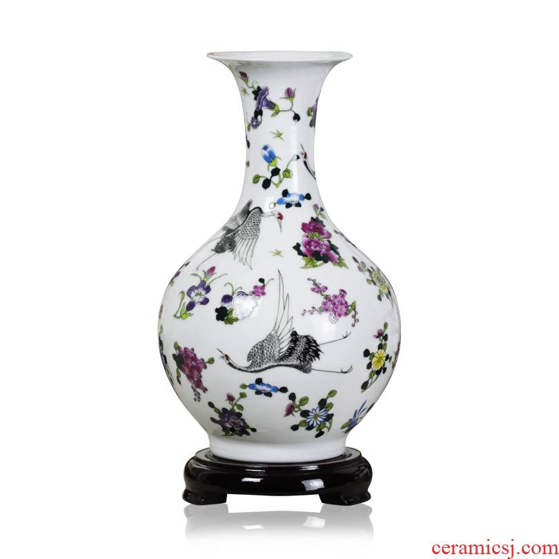 Jingdezhen ceramics vase frosted luminous porcelain bottles of modern home furnishing articles home decoration