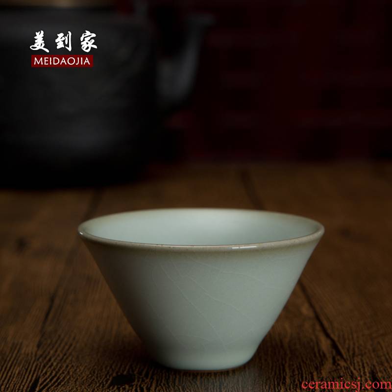 Ling, beautiful home tea cup manual ice crack glaze single cup purple ceramic cups your up kung fu tea gift boxes