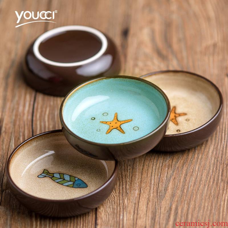 Youcci porcelain leisurely sauce hand - made ceramic disc kitchen multipurpose sauce vinegar sauce flavor dish to put pot small dishes
