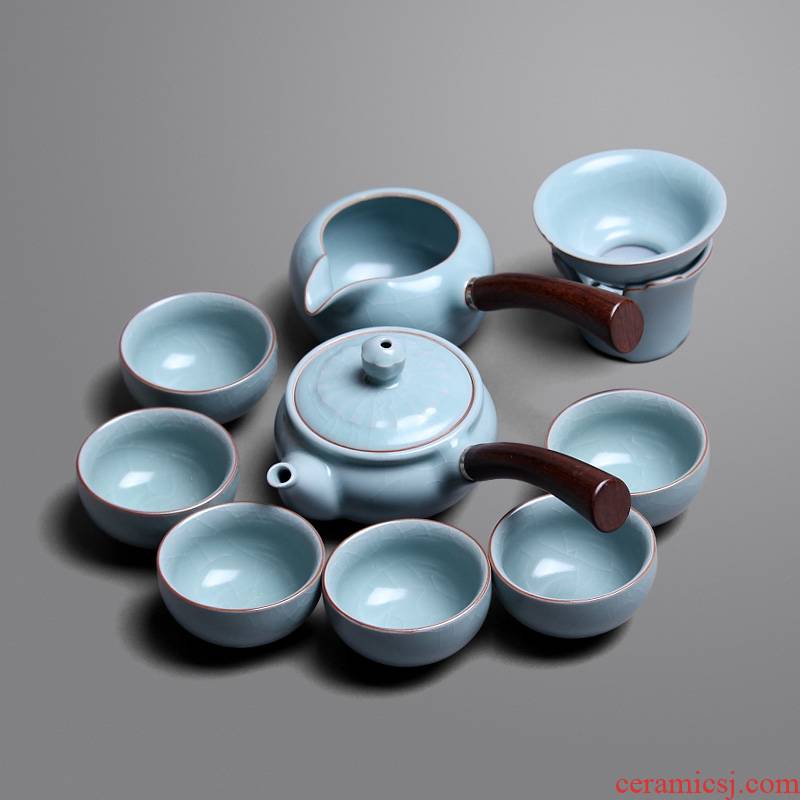Mingyuan FengTang non - trace burn your up kung fu tea set with the ceramic teapot teacup office of a complete set of household gift box