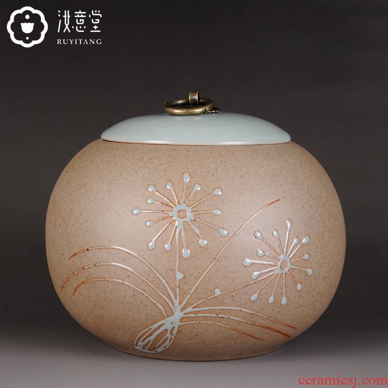 Your up coarse pottery tea pot ceramic seal large storage POTS store receives clay POTS with tea pot