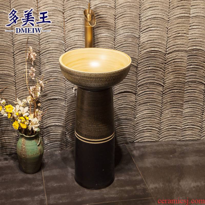 King beautiful balcony toilet ceramic POTS one - piece archaize floor type lavatory basin that wash a face best to wash your hands