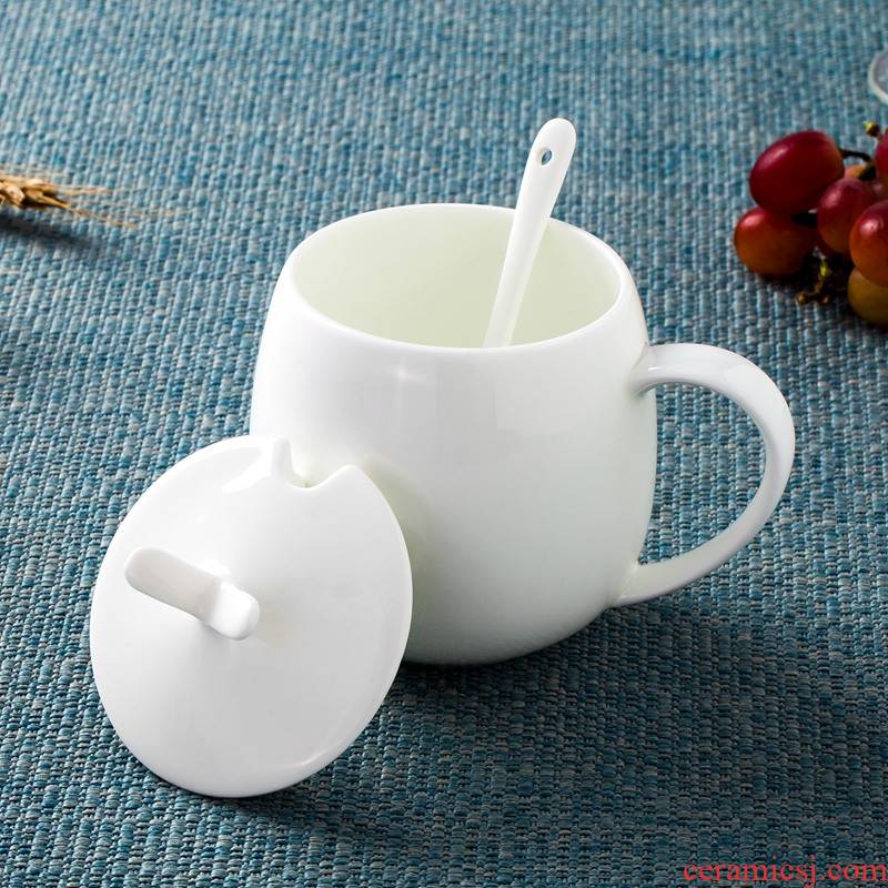 Jingdezhen contracted household pure white cup keller ceramic cup ipads porcelain coffee cup milk cup creative cup