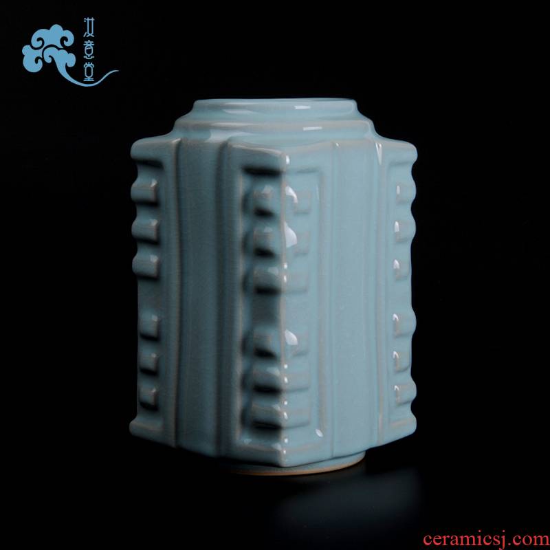 Your up Chinese arts and crafts antique contracted sitting room classical decorative porcelain ceramic vase household furnishing articles cong type bottle