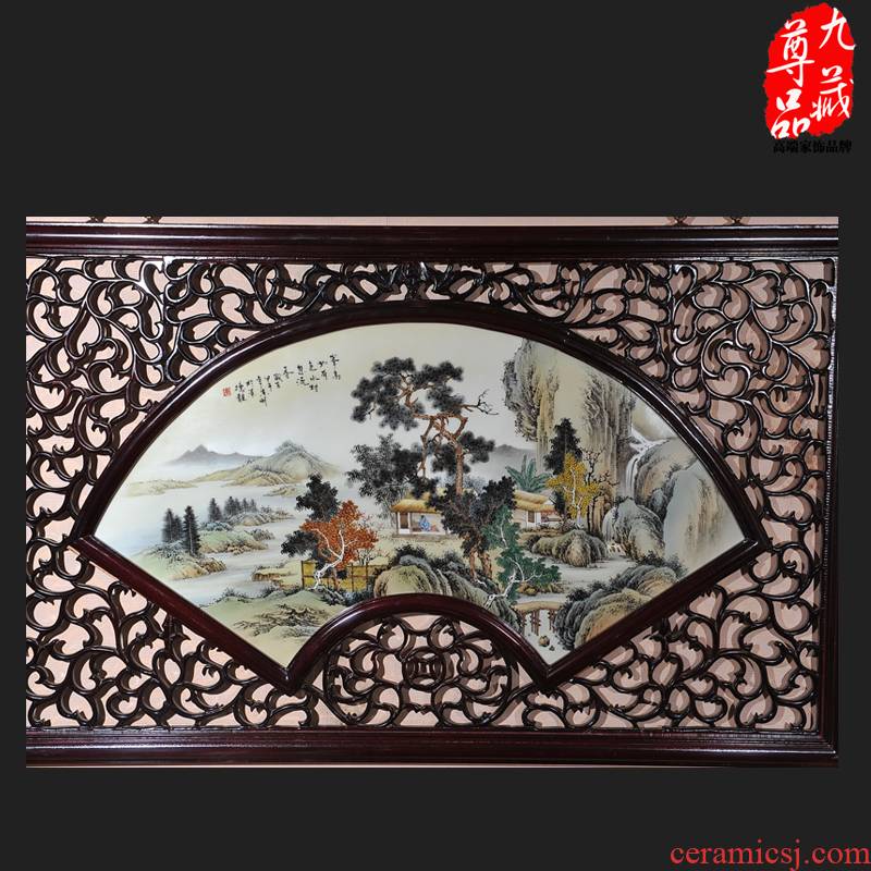 Jingdezhen ceramics bucolic dong - Ming li hand - made porcelain plate painting the sitting room adornment household crafts