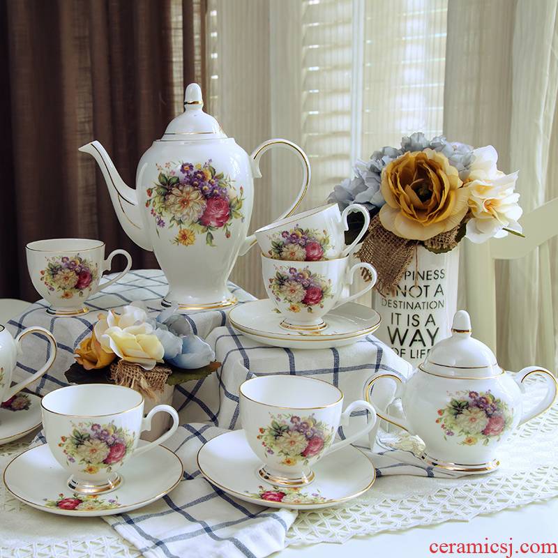 English afternoon tea tea set ou 15 skull porcelain ceramic wedding gifts coffee cup coffee set suits for
