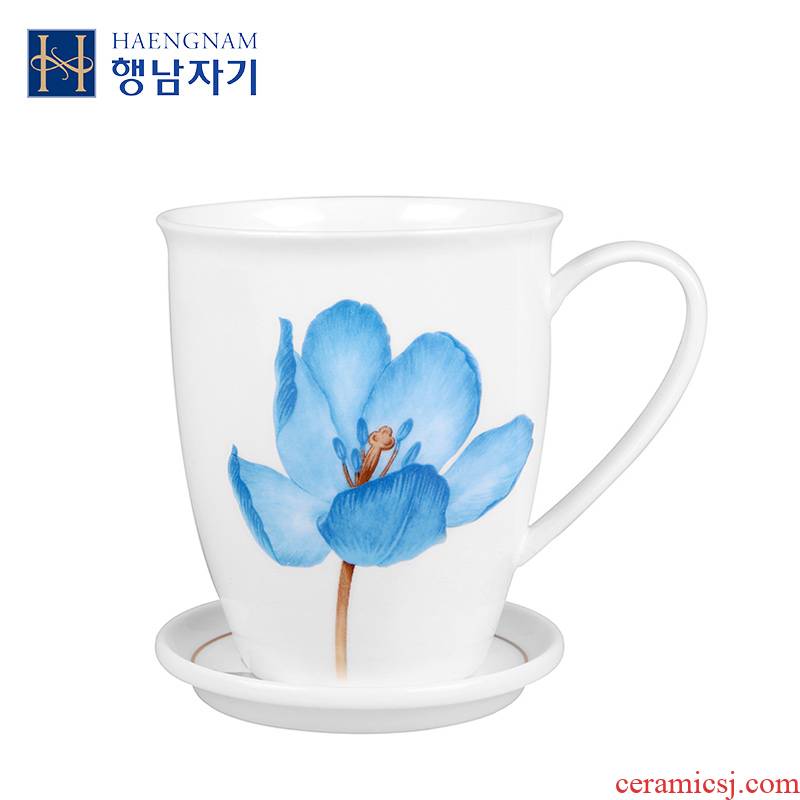 HAENGNAM Han Guoxing south China blue of the four seasons is seems cover single CPU glair ipads porcelain cup common packing