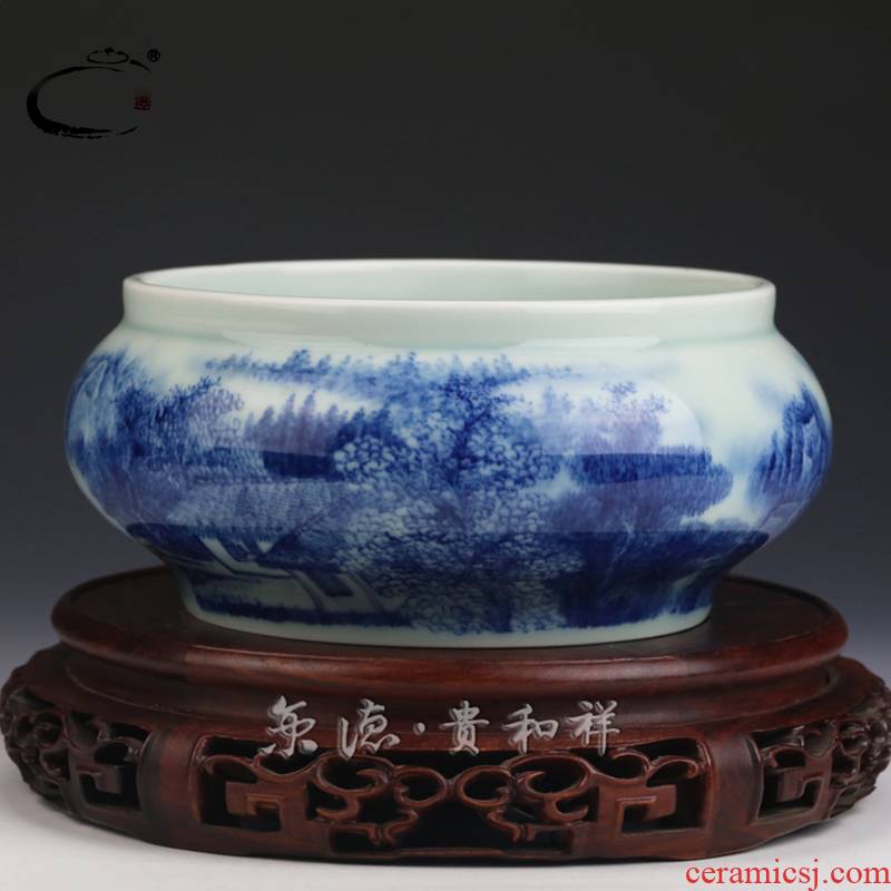 Wash and auspicious jing DE collection ceramic cup tea accessories jingdezhen glair landscape big tea Wash process