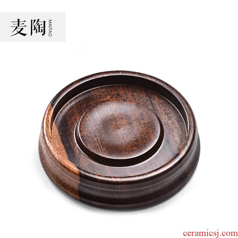 MaiTao ebony wood pot mat pot round hand cup mat pot bearing pot holder frame kung fu tea tea accessories