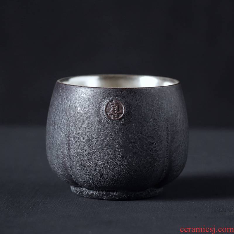Kay coppering. As 999 silver cup kung fu tea masters cup manual of the single CPU color glaze sample tea cup small cups