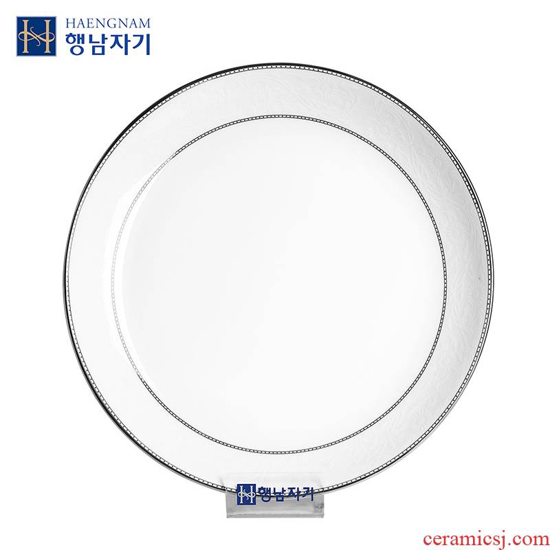 10.5 inch HAENGNAM Han Guoxing south porcelain white apricot sichuan disc single ipads porcelain main plate