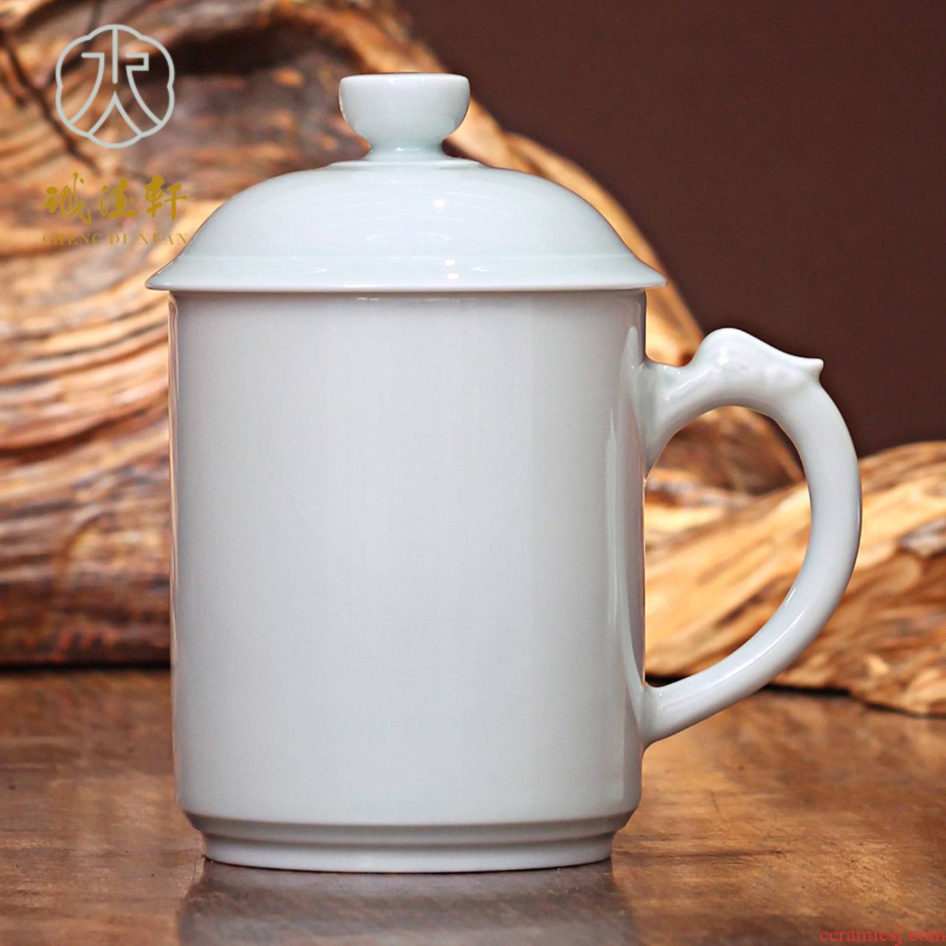 Cheng DE xuan jingdezhen ceramic manual 4 cups of jade ceramic cup and the big glass tea cup