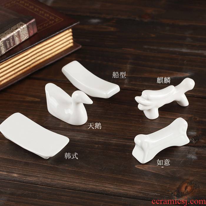 Ipads China fast aircraft chopsticks ceramic new Lin hotel la jingdezhen chopsticks rack white porcelain