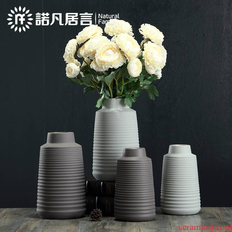 Mesa of jingdezhen ceramic vase sitting room place flower arranging dried flower vase decoration to the hotel villa decoration northern wind