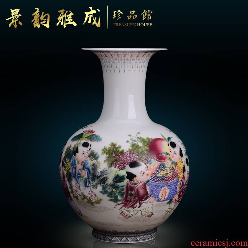 Jingdezhen ceramics fashion vase is I and contracted sitting room of Chinese style household furnishing articles decorative table mesa restoring ancient ways