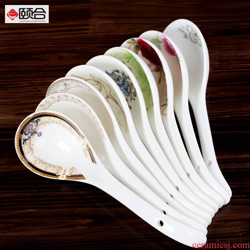 Big spoon, long shank ipads porcelain more design and color is a home to take a spoon, spoon, Big spoon, sheng gruel matching utensils in the kitchen