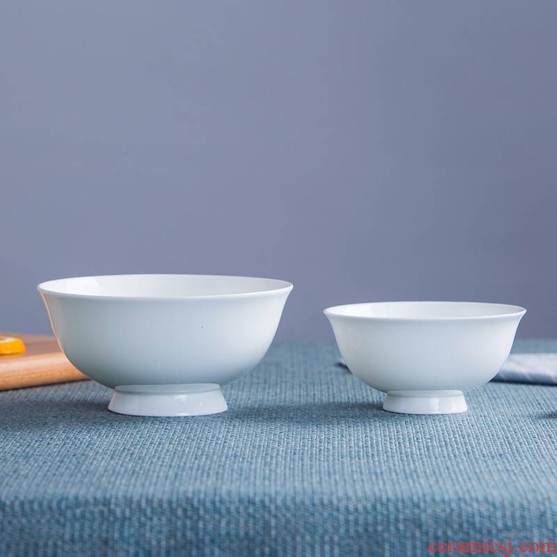 Pure white, 4.5 6 inches tall foot ipads bowls excessive penetration ceramic tableware A7N9QeUA rice bowls bowl