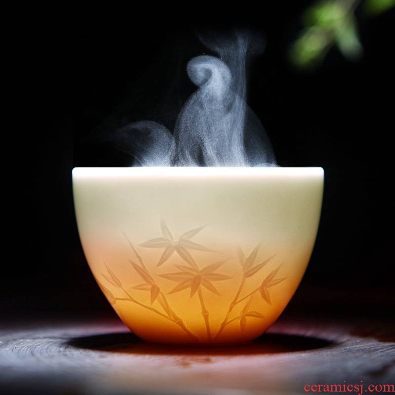 Jingdezhen ceramic tea cup celadon noggin kung fu tea set personal cup sample tea cup masters cup a cup