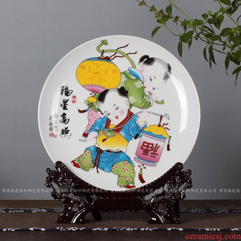The Sat dish Chinese style household adornment porch decorate dish ceramics of TV ark, wine sitting room desktop furnishing articles