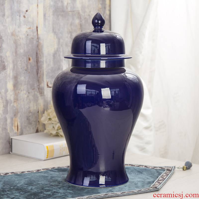 Jingdezhen ceramic celadon general tank large sitting room porch decoration decoration of the new Chinese style household adornment furnishing articles